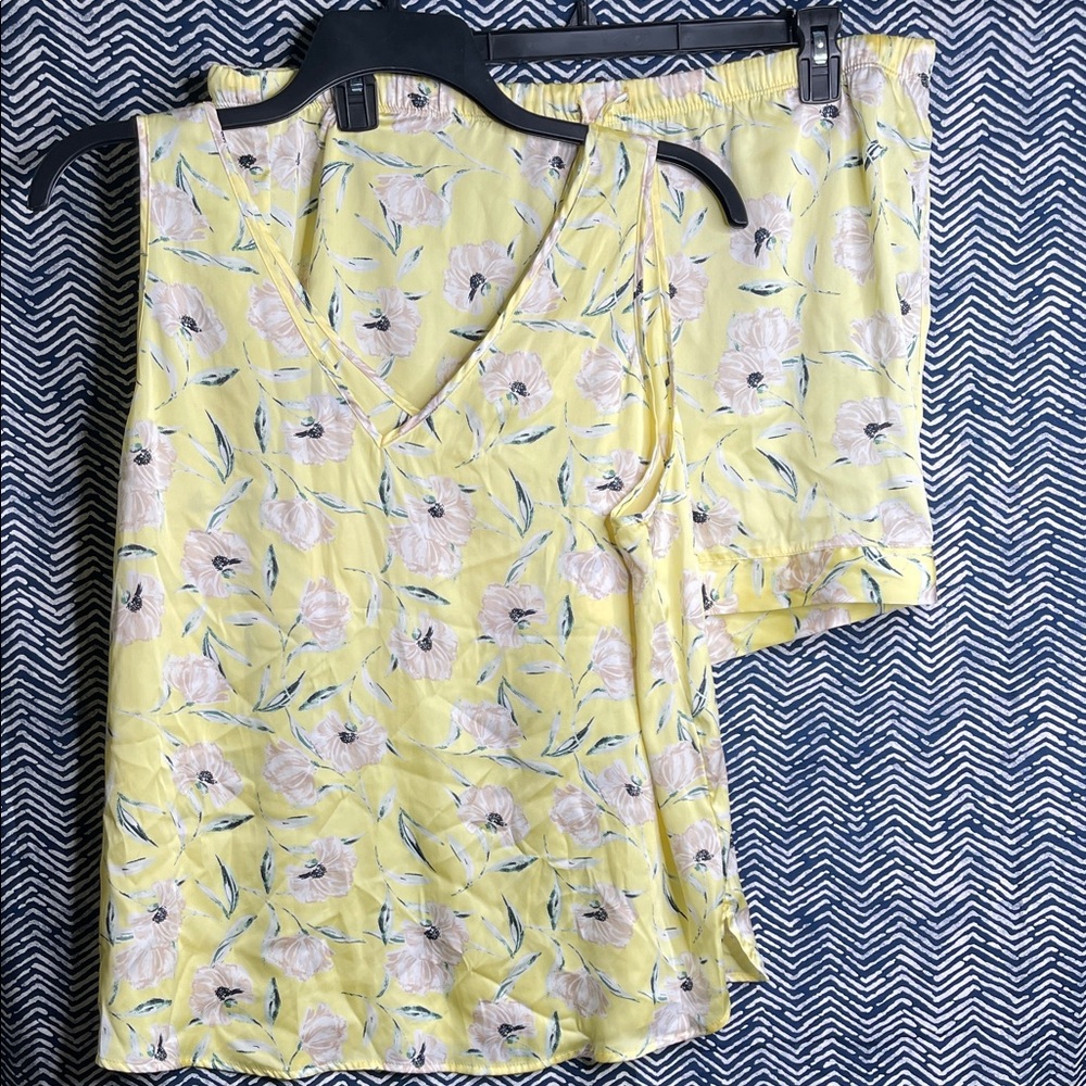 Ann Taylor Yellow Floral Pajama Set